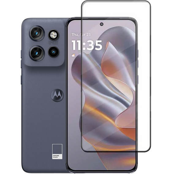 3D edzett üveg Motorola Edge 50 Neo / Motorola ThinkPhone 25 készülékhez, fekete keret