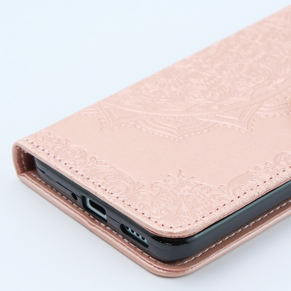 Pattintható tok a Xiaomi 13T / 13T Pro, Mandala, rózsaszín rose gold