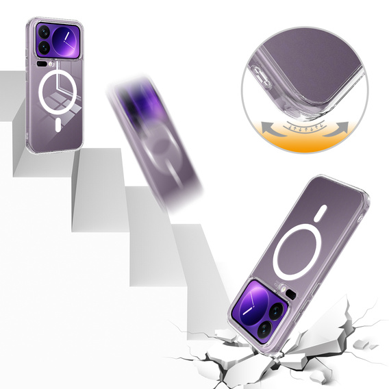 Fusion Hybrid MagSafe tok Xiaomi 17 Pro Max készülékhez, átlátszó