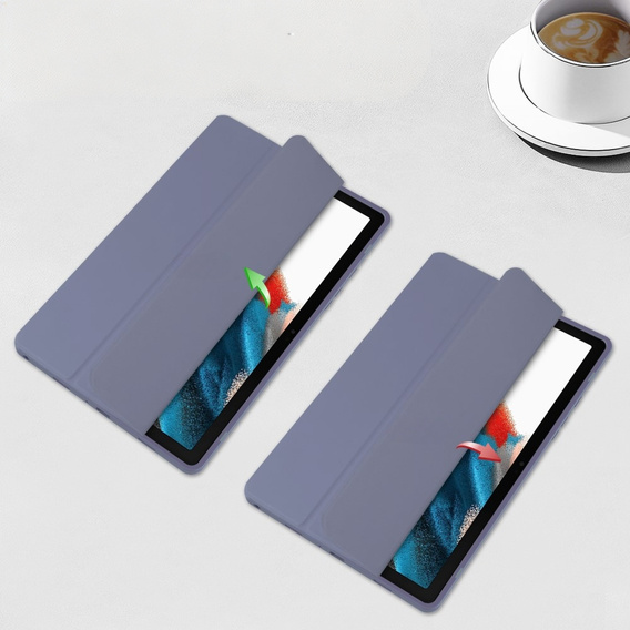 Tok Samsung Galaxy Tab A9+, Smartcase Hybrid, tolltartó résszel, lila
