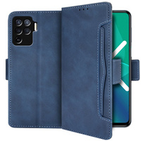 Pattintható tok a Oppo Reno5 Lite, Card Slot, kék