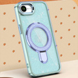 Az iPhone 16e tok, Glittery Magnetic Kickstand, kék
