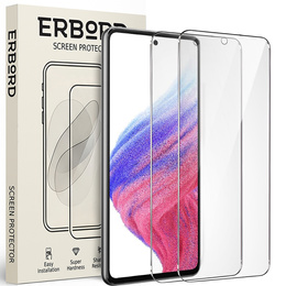 2x edzett üveg a Samsung Galaxy A53 5G, ERBORD 9H Hard Glass a képernyőn
