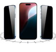2x edzett adatvédelmi üveg iPhone 17 Pro/17/16 Pro-hoz, ERBORD Anti-Spy