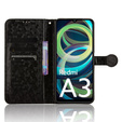 Flap tok Xiaomi Redmi A3, Wallet Rhombus, fekete