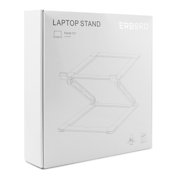 Alumínium laptop állvány, ERBORD ProDesk állvány, szürke