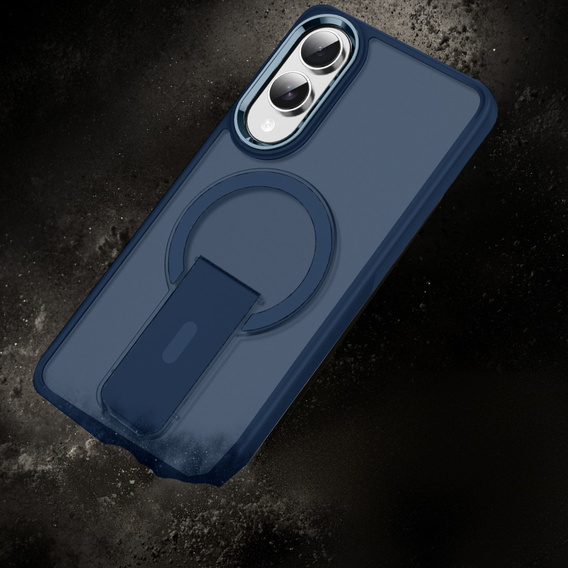 Tok Samsung Galaxy S25 Edge, Kickstand Matt Case, MagSafe, kék