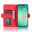 Pattintható tok a Samsung Galaxy A26, Card Slot, piros