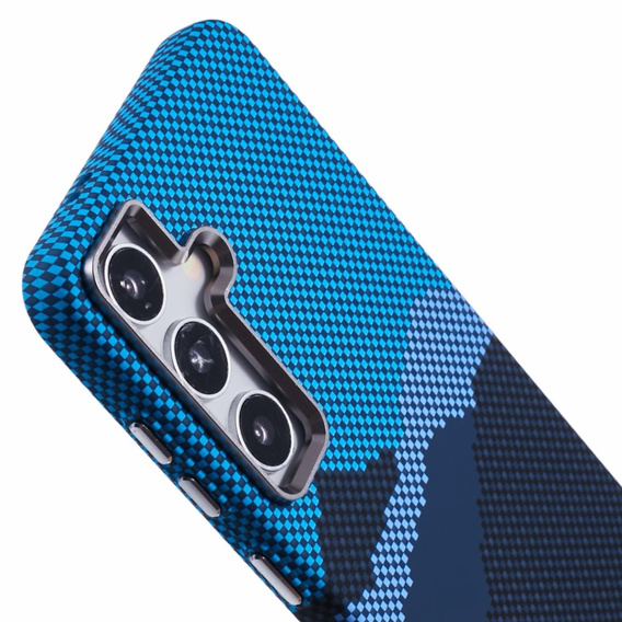 Tok Samsung S25+ Plus, Carbon Fiber MagSafe, kék / tengerészkék