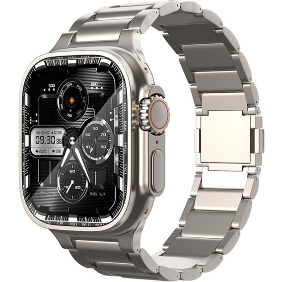 Karkötő Apple Watch 1/2/3/4/4/5/6/7/8/9/SE/ULTRA/ULTRA 2 42/44/45/45/49MM, titánium