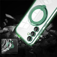 Mágneses tok Samsung Galaxy S24 FE készülékhez, MagSafe, zöld