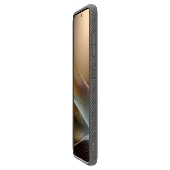 A Spigen tok Samsung Galaxy S25, Liquid Air, fekete + 9H edzett üveghez