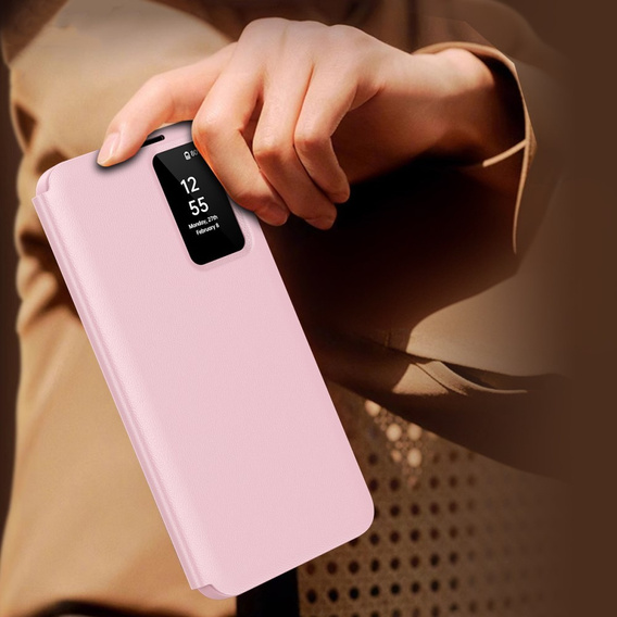 Flip tok Samsung Galaxy S24 FE, Smart View Wallet, rózsaszín