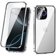 Tok iPhone 16 Pro Max, Magnetic Dual Glass, ezüst
