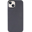 Tok iPhone 14, Aramid Fiber Cover, fekete