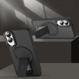 Tok Samsung Galaxy S25 Edge, Kickstand Matt Case, MagSafe, fekete