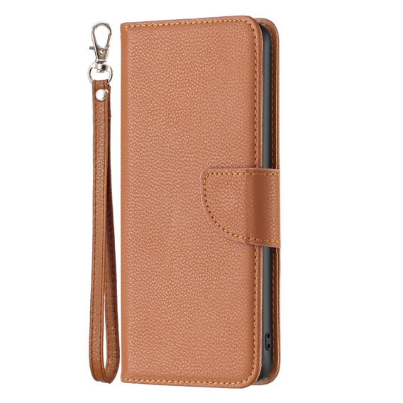 Pattintható tok a Nokia G11 / G21, Litchi Wallet Case, barna