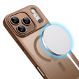 Tok iPhone 16 Pro-hoz, MagSafe, ERBORD Matt Case, desert titanium + képernyőüveg