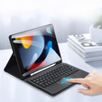 Tok + billentyűzet iPad 10.2 2021/2020/2019, Dux Ducis Magnetic Keyboard, fekete