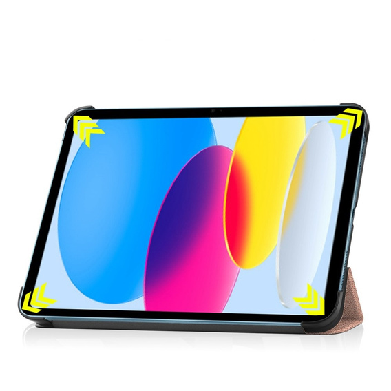 Tok iPad 10.9 2022 10 Gen, Smartcase tolltartóval, rózsaszín