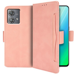 Pattintható tok a Motorola Edge 40 Neo, Card Slot, rózsaszín