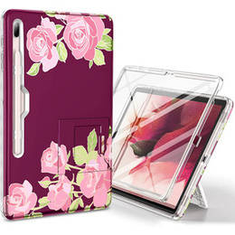 Telefontok a Samsung Galaxy Tab S7 FE, Suritch Full Body Marble, bordó