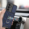 Páncélozott tok Samsung Galaxy A56, CamShield Slide, kék + edzett üveg 9H