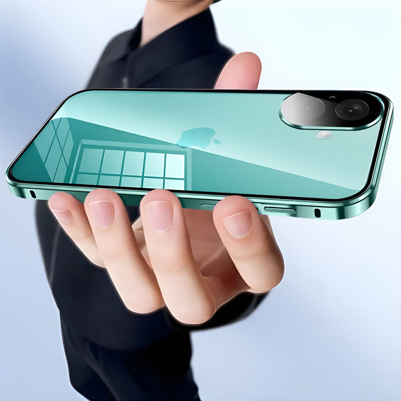Tok iPhone 16, Magnetic Dual Glass, zöld