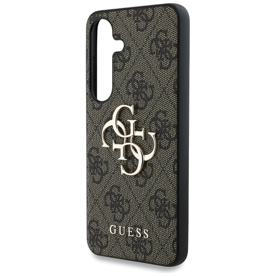 GUESS Telefontok a Samsung Galaxy S25, 4G Big Metal Logo, barna