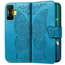 Pattintható tok a Xiaomi Poco F4 GT, Butterfly, kék