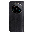 Telefontok a Xiaomi 14 Ultra, Wallet Litchi Leather, fekete