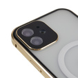 Magnetic Dual Glass MagSafe tok iPhone 12, arany
