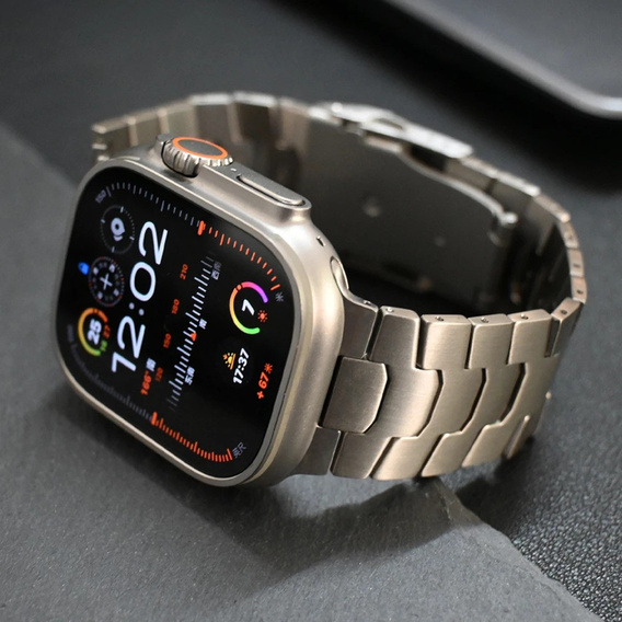 Karkötő Apple Watch 1/2/3/4/4/5/6/7/8/9/SE/ULTRA/ULTRA 2 42/44/45/45/49MM, titánium