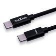 Maxlife kábel MXUC-12 USB-C - USB-C 1.0 m 100W, fekete