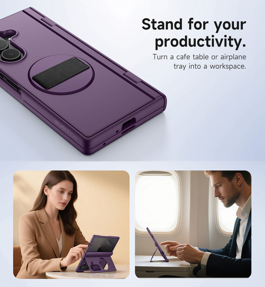 Suritch tok 360°-os állvánnyal és beépített képernyővédővel Samsung Galaxy Z Fold7 készülékekhez