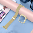 Etui z folią ochronną + Bransoleta Milanese do Apple Watch 1/2/3/4/5/6/SE (42/44MM), Black