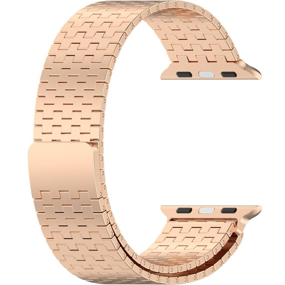 Acél karperec Apple Watch 1/2/3/4/4/5/6/7/8/SE/ULTRA 42/44/45/45/49 MM - rózsaszín rose gold