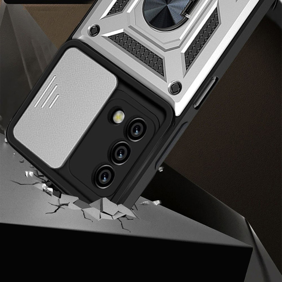 Telefontok a Oppo A74 4G, CamShield Slide, ezüst