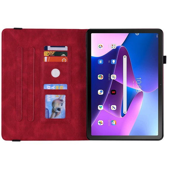 Tok Lenovo Tab M10 Plus 10.6 Gen 3 TB-125F TB-128F, Butterfly, piros