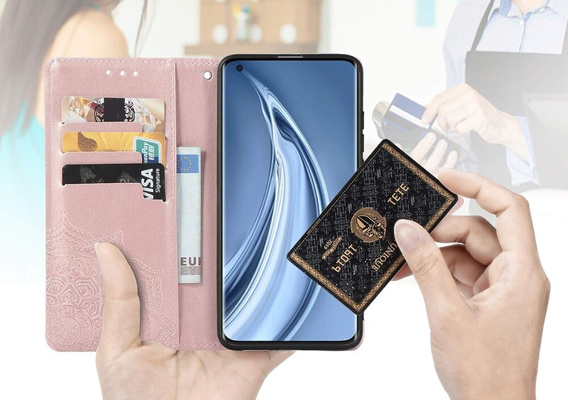 Pattintható tok a Motorola Moto G85, Mandala, rózsaszín