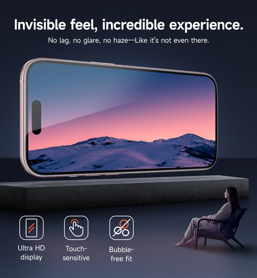 2x SURITCH edzett üveg iPhone 16 / 15 készülékekhez