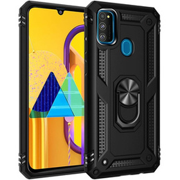 Páncélozott telefontok a Samsung Galaxy M21, Nox Case Ring, fekete