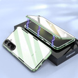 Tok Samsung Galaxy A56, Magnetic Dual Glass, zöld