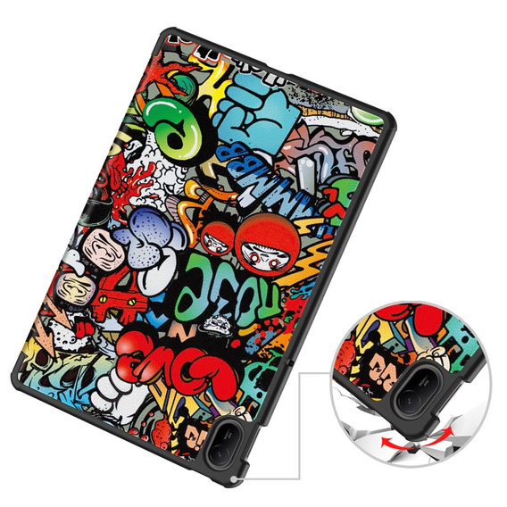 Tok Huawei MatePad SE 11 2024, Smartcase, graffiti