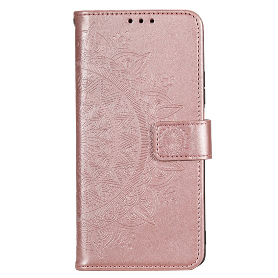 Pattintható tok a Motorola Moto G53 5G, Mandala Flower, rózsaszín rose gold