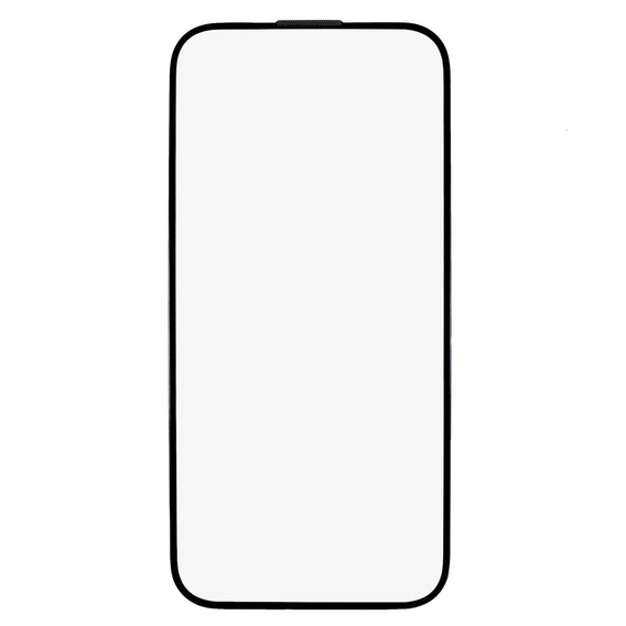 3D edzett üveg iPhone 15 készülékhez, hangszórófedéllel, fekete