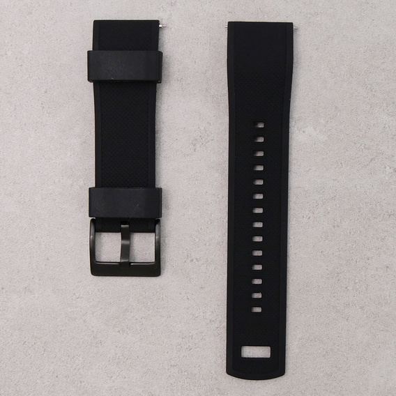 ERBORD univerzális szilikon szíj 22mm, Dual Color, fekete / fekete csat