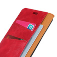 Pattintható tok a Huawei P30 Pro, Split Leather Wallet, piros