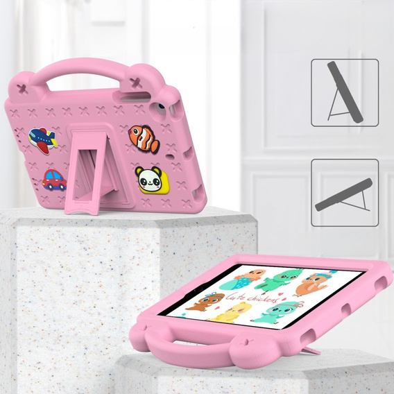Gyermek tok iPad mini 7.9" 2019/2015/2014/2013/2012 (5/4/3/2/1 gen.), Cute Patterns, állvánnyal, rózsaszín