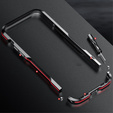 Teletok LUPHIE iPhone 15 Pro-hoz, Armor Bumper, fekete / piros